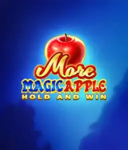 Discover the spellbinding allure of the More Magic Apple slot game by 3 Oaks Gaming, featuring a glistening red apple against a deep blue background. This image captures the game's theme of enchantment and wonder. Perfect for fans of fantasy, the vibrant visuals and appealing artwork make this slot stand out. 