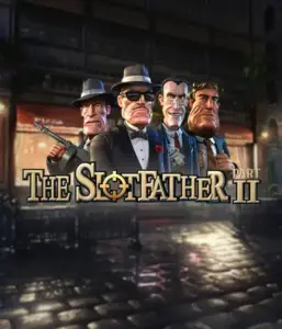 Dive into the nefarious world of The Slotfather Part II game by Betsoft, showcasing a lineup of iconic mafia characters set against a shadow-lit urban backdrop. This graphic captures the dramatic theme of the mafia underworld with its striking character design and ominous setting. Ideal for lovers of gangster-themed games, delivering a thrilling adventure. 